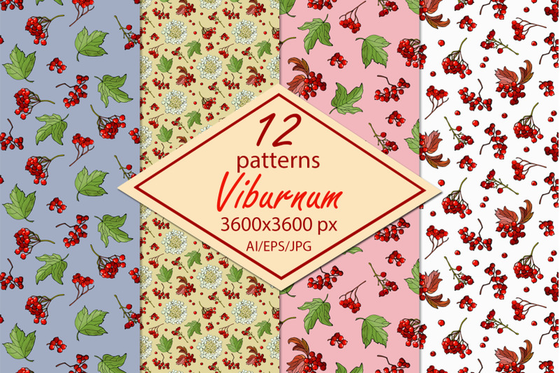 viburnum-paper-seamless-patterns