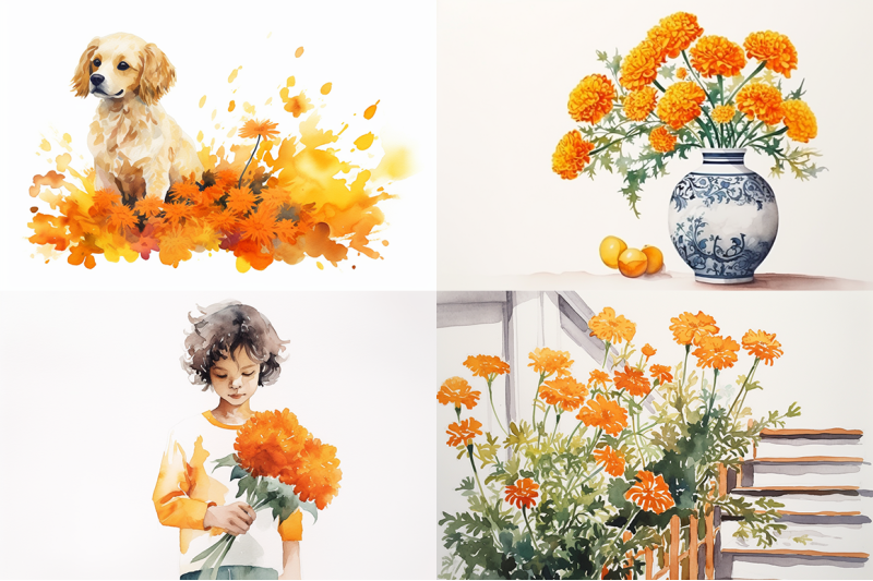 marigold-cascade-watercolor-collection