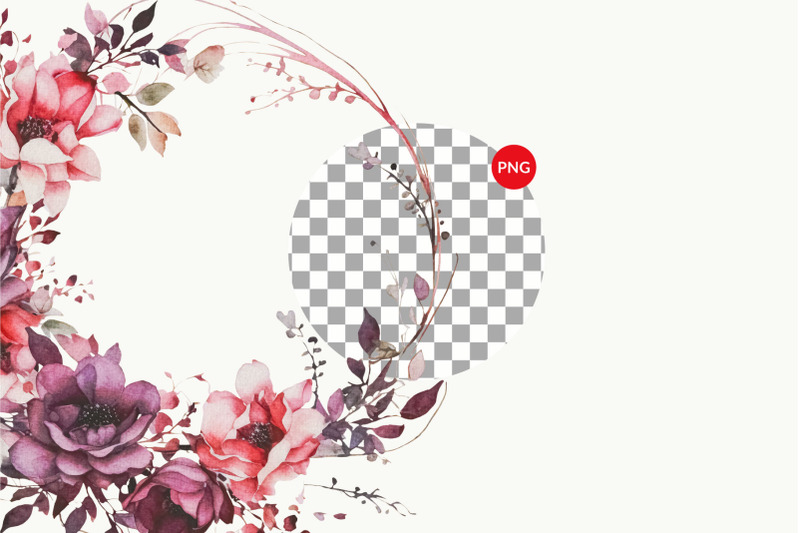 sublimation-design-flowers-wreath-png