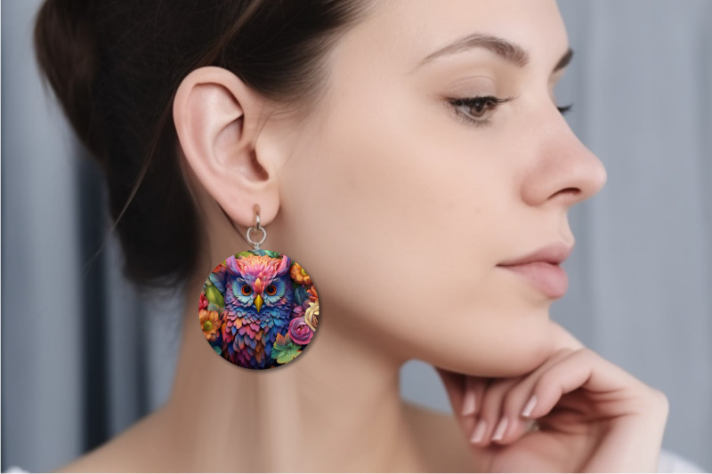 3d-earrings-bundle-3d-owl-round-earrings-sublimation-design