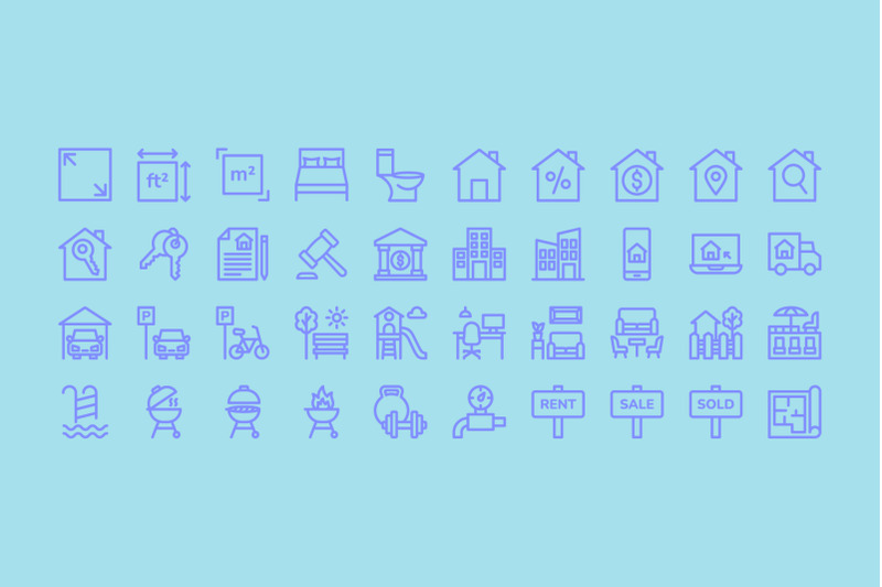 real-estate-line-icons