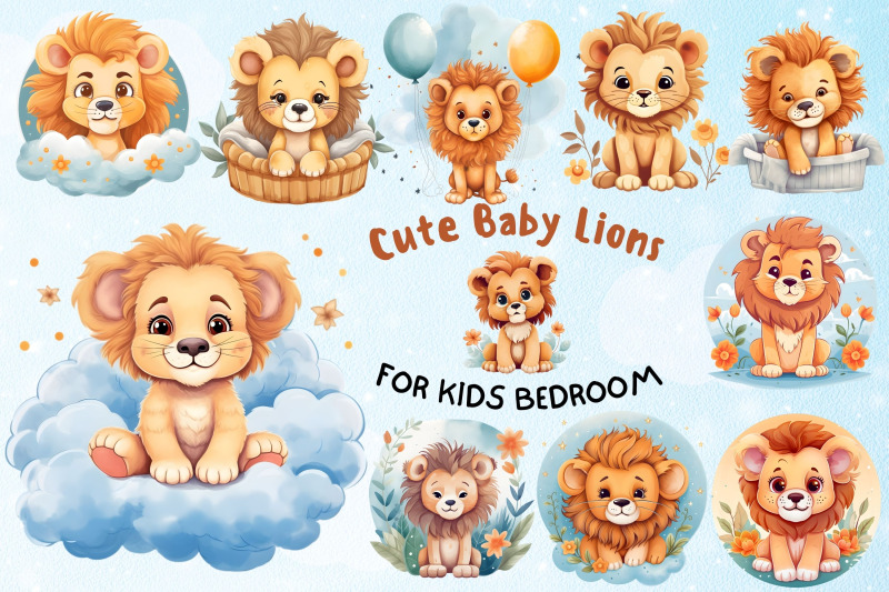 cute-baby-lion-clipart-for-kids-room