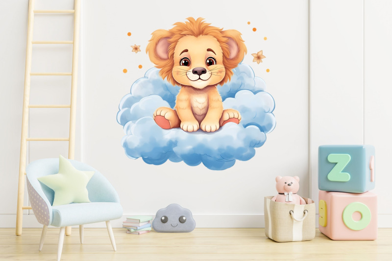 cute-baby-lion-clipart-for-kids-room