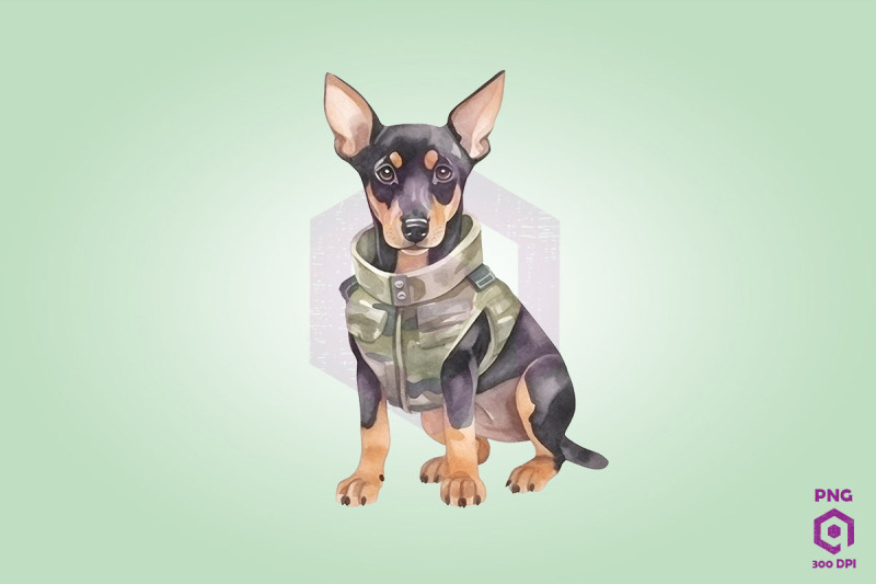 doberman-pinscher-wearing-army-uniform