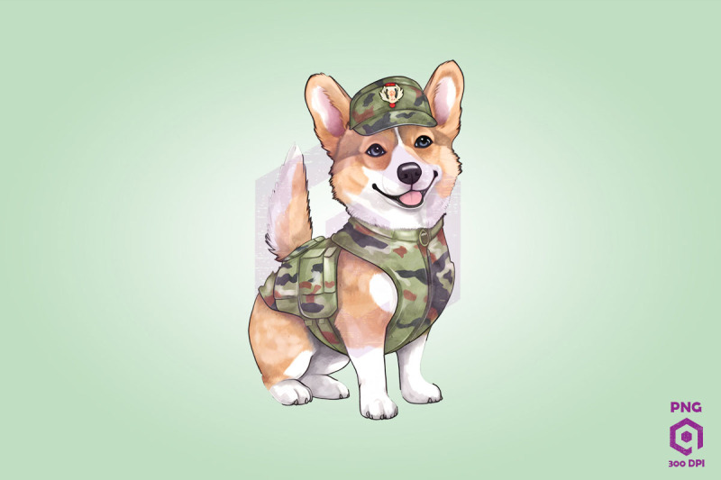 corgi-wearing-army-uniform