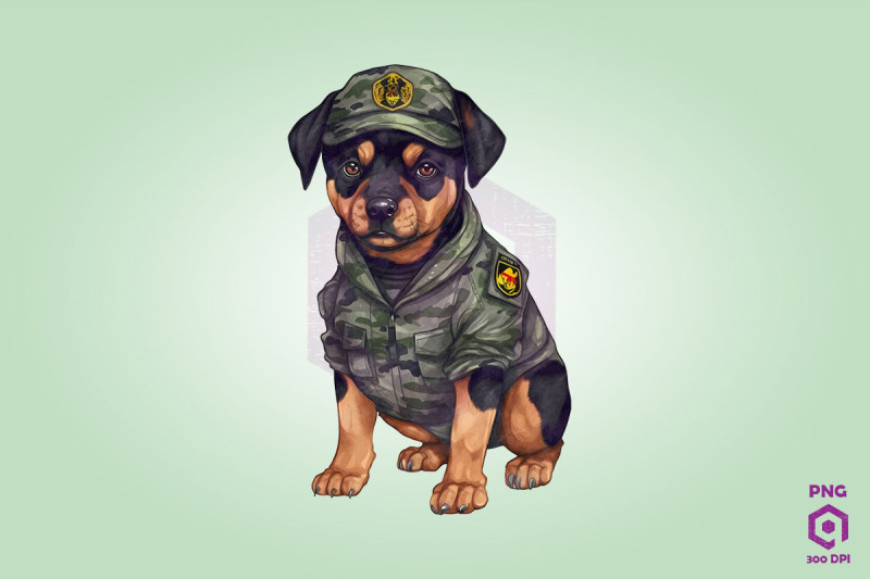 rottweiler-wearing-army-uniform