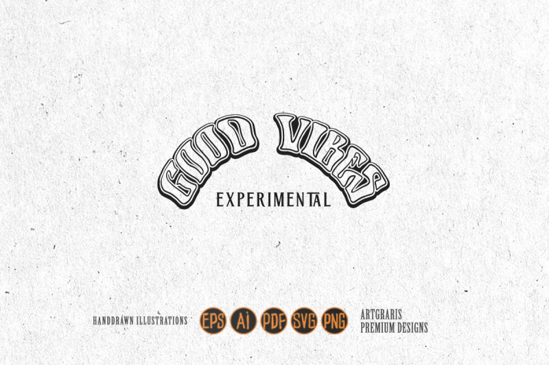 good-vibes-experimental-word-lettering-logo-silhouette