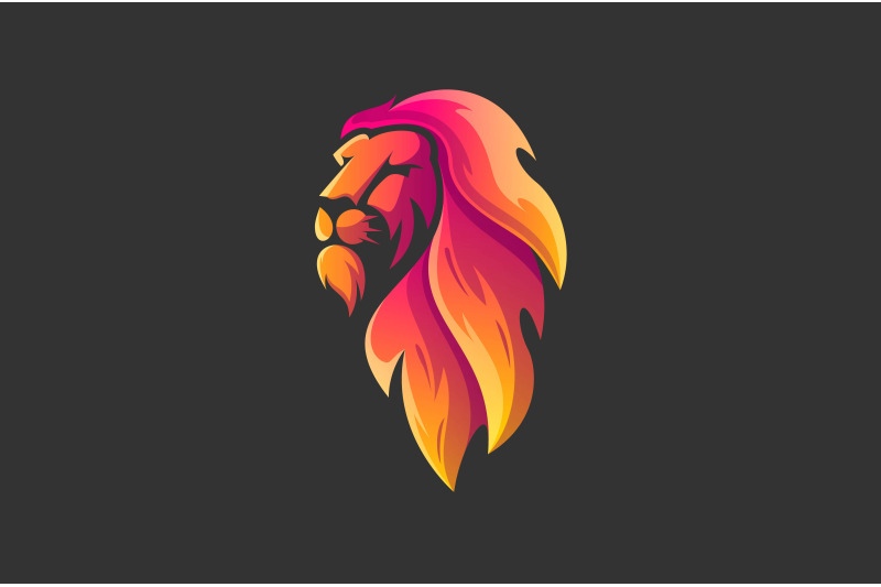 fire-lion-head-logo-abstract-vector-template