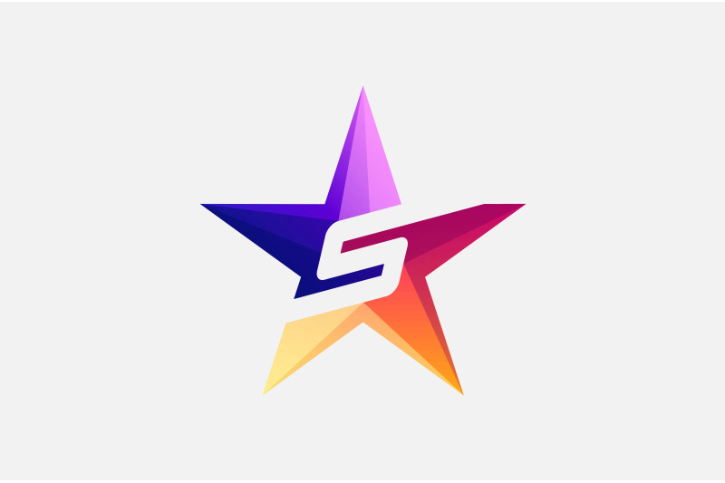 alphabet-s-letter-initial-logo-in-star-shape-gradient-style