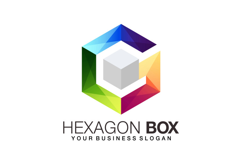 hexagon-box-logo-in-gradient-color-style-abstract-vector