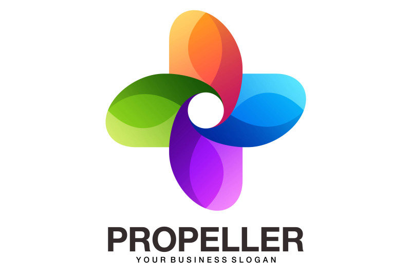 propeller-or-fan-logo-in-gradient-color-style