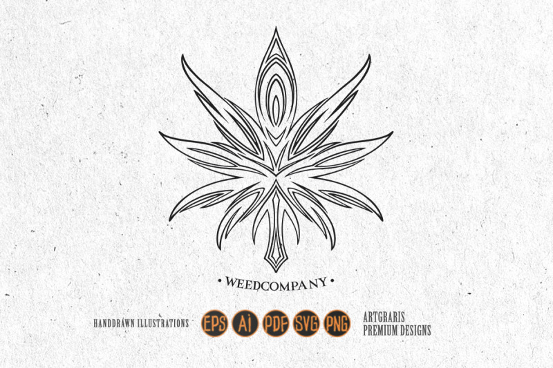 medical-marijuana-leaf-company-logo-illustrations-silhouette