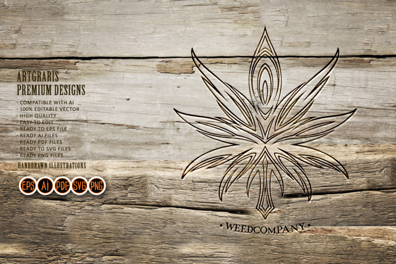 medical-marijuana-leaf-company-logo-illustrations-silhouette