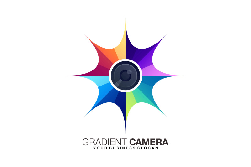 camera-logo-in-star-shape-abstract-vector-template