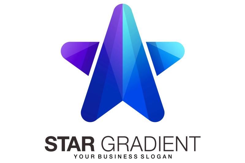 star-logo-in-gradient-color-style-abstract-vector-template