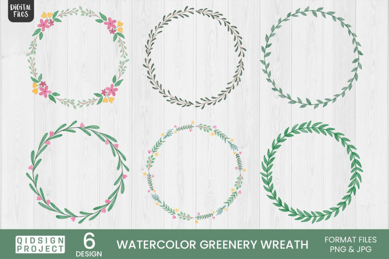 watercolor-greenery-wreath-6-variations