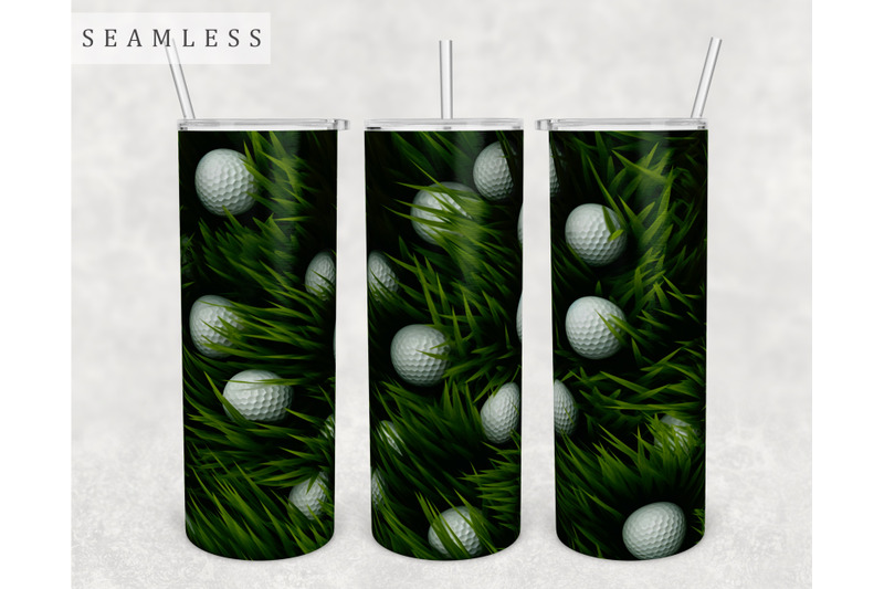 golf-balls-in-the-grass-tumbler-wrap-20-oz-skinny-tumbler-sublimation