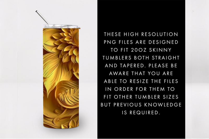 20oz-3d-sunflower-skinny-tumbler-png-sublimation