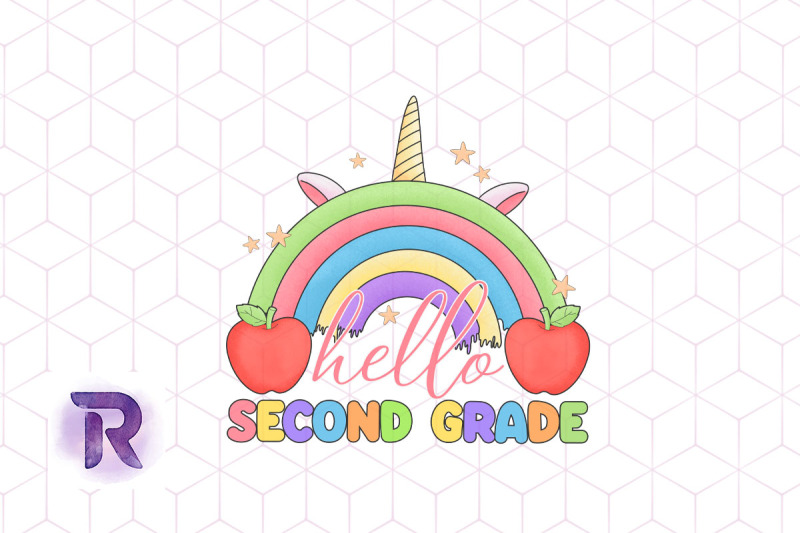 hello-2nd-grade-unicorn-rainbow