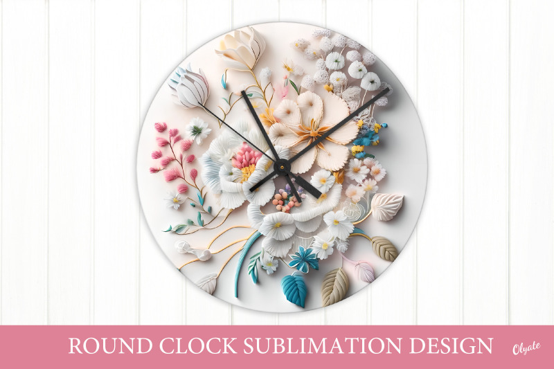 3d-knitting-flowers-sublimation-face-clock-design-png