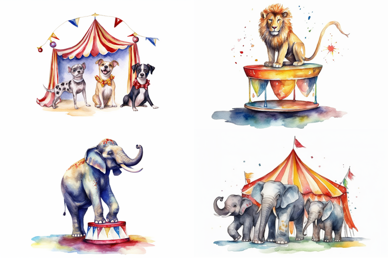 circus-fun-watercolor-collection