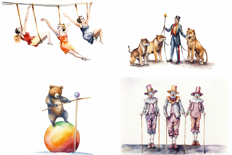 circus-fun-watercolor-collection