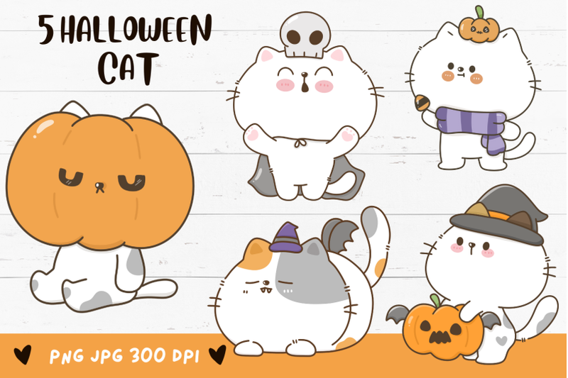 halloween-cat-clipart-spooky-animal-kawaii-kittens-cartoon