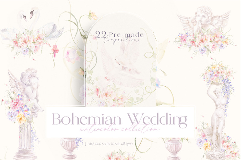 wedding-bohemian-watercolor-cliparts