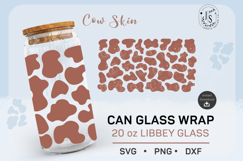 cow-print-svg-20oz-animal-skins-svg-can-glass-wrap-svg