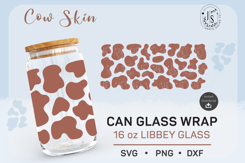 cow-print-svg-16oz-animal-skins-svg-can-glass-wrap-svg