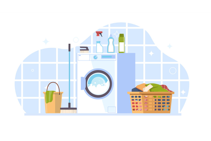 modern-laundry-room-with-washing-machine-basket-with-dirty-clothes-an