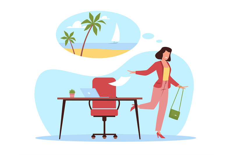 woman-runs-away-from-office-with-dreams-of-vacation-to-sea-office-int