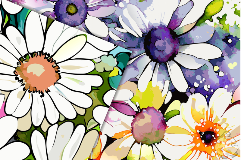 watercolor-vector-daisy-flower-papers