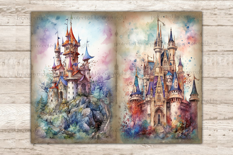 fairytale-castle-junk-journal-magic-scrapbooking-paper