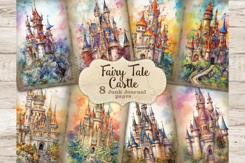 fairytale-castle-junk-journal-magic-scrapbooking-paper