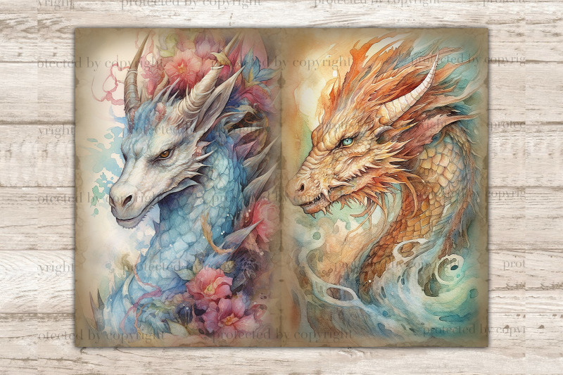 dragons-junk-journal-pages-book-diary-pages