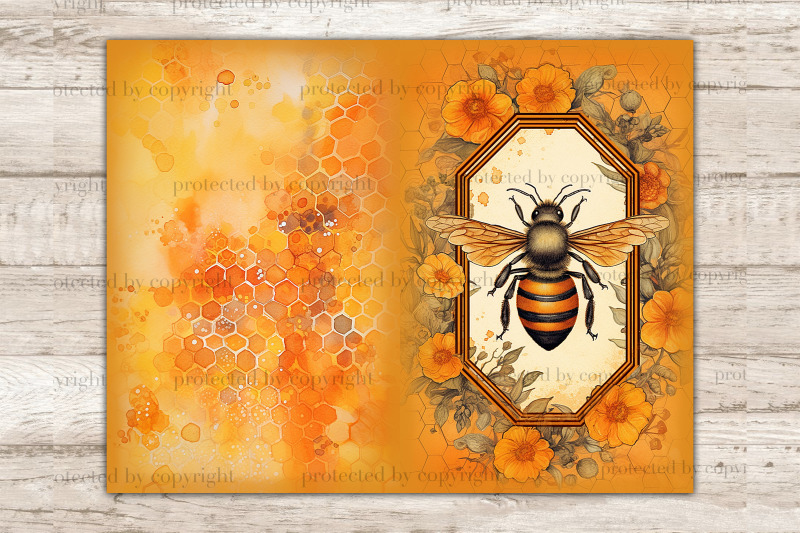 honey-bee-junk-journal-pages-woman-journal-printable