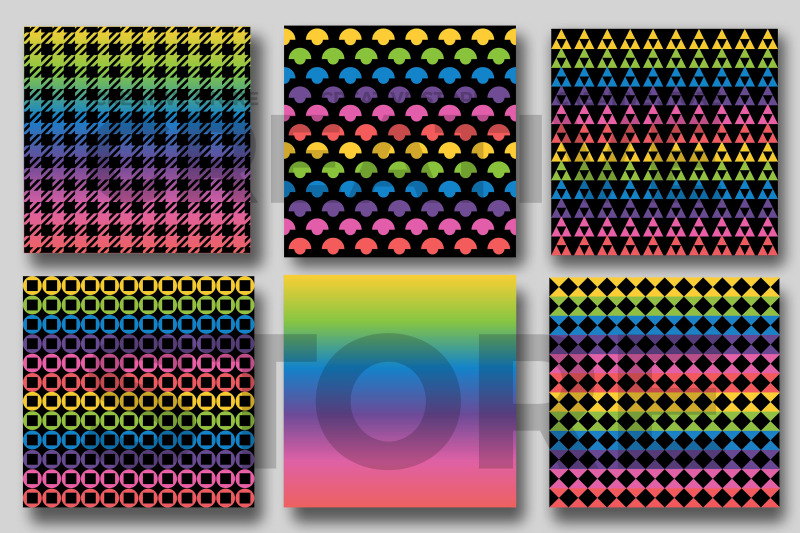 black-colorful-rainbow-background-digital-papers