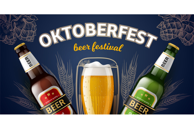 oktoberfest-poster-annual-beer-holiday-realistic-elements-glass-gobl