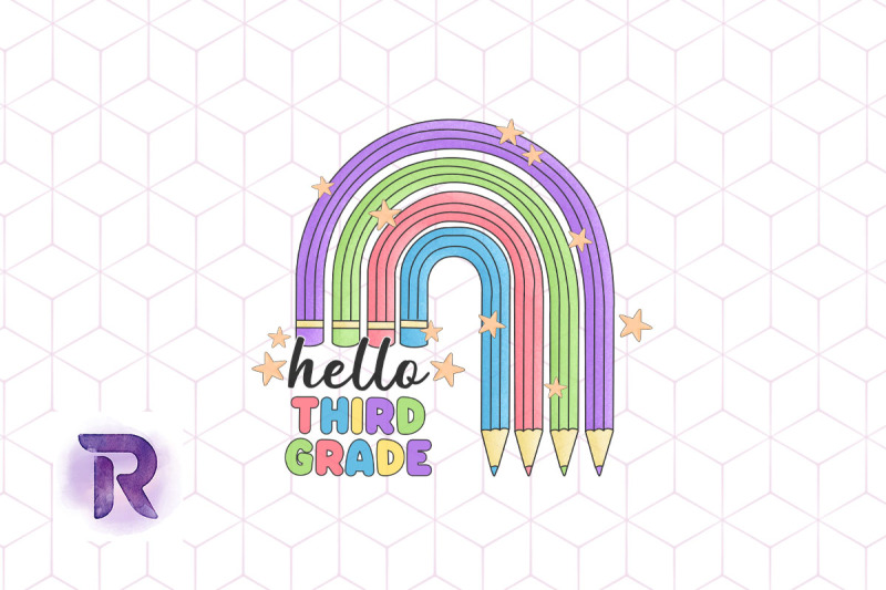 hello-3rd-grade-pencil-rainbow