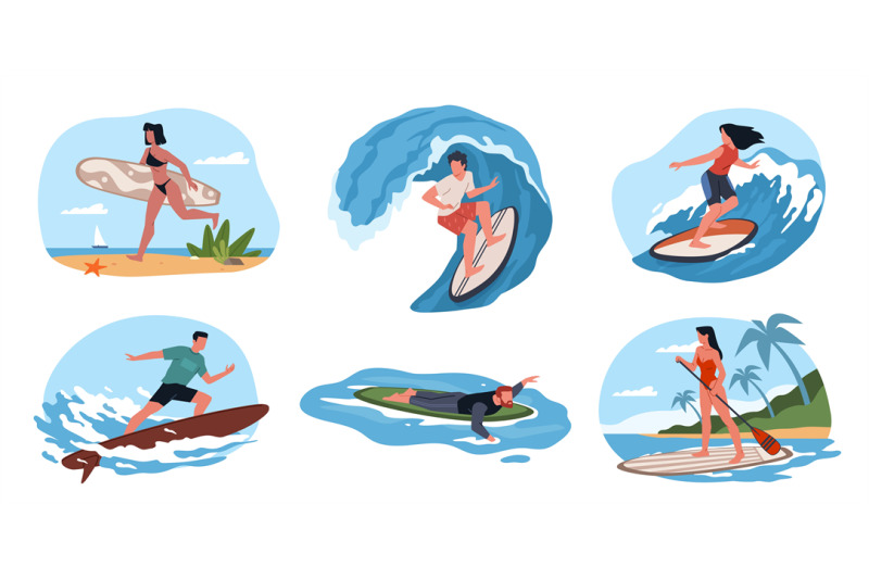 surfers-characters-people-on-boards-dissect-sea-and-ocean-waves-beac