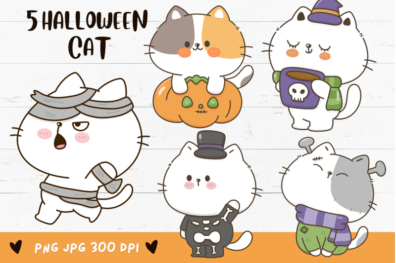 halloween-cat-clipart-spooky-animal-kawaii-kittens-cartoon-2
