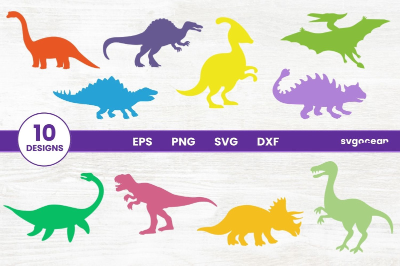 dinosaurs-svg-bundle-clipart-silhouette-cut-files