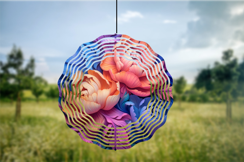 rainbow-3d-flowers-wind-spinner-sublimation-bundle