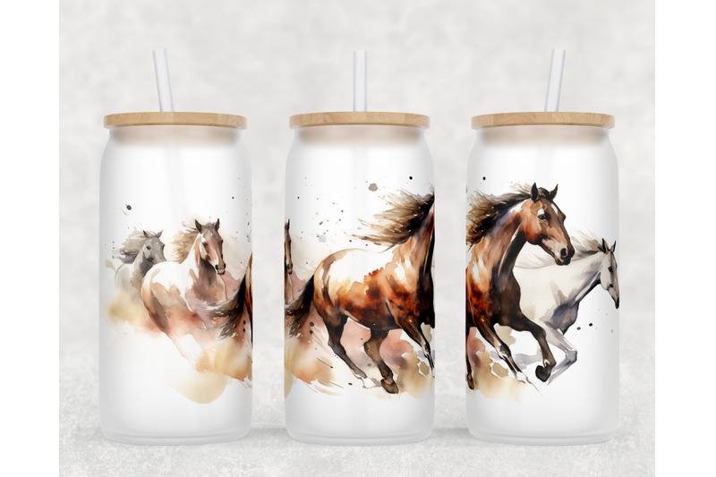 horses-libbey-glass-can-wraps-16oz-glass-can-sublimation-designs-png