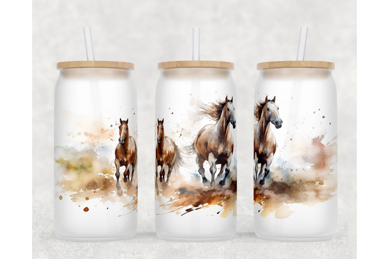 horses-libbey-glass-can-wraps-16oz-glass-can-sublimation-designs-png