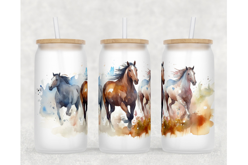 horses-libbey-glass-can-wraps-16oz-glass-can-sublimation-designs-png