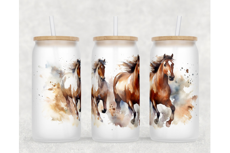 horses-libbey-glass-can-wraps-16oz-glass-can-sublimation-designs-png