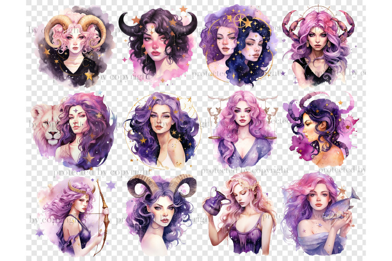 zodiac-girls-clipart-astrological-signs