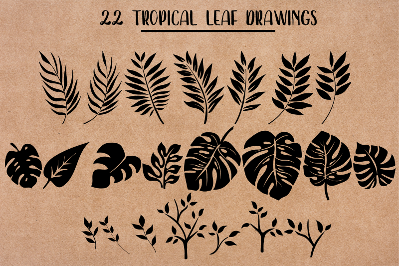 tropical-leaves-svg-monstera-leaf-svg-clipart-commercial-use-svg